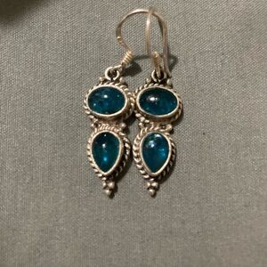 Neon Apatite Dangle Earrings